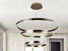LED design mennyezeti lámpa 220W, 400+600+800 mm, 3000K-6500K, IP20 - J4329/CH