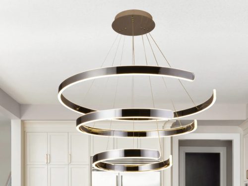 LED design mennyezeti lámpa 220W, 400+600+800 mm, 3000K-6500K, IP20 - J4329/CH