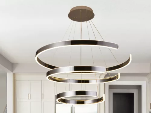 LED design mennyezeti lámpa 220W, 400+600+800 mm, 3000K-6500K, IP20 - J4329/CH