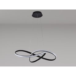   LED design mennyezeti lámpa 70W, 4300 lm, 3000-6500K, IP20, fém-akril, fekete - J4331/B