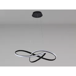   LED design mennyezeti lámpa 70W, 4300 lm, 3000-6500K, IP20, fém-akril, fekete - J4331/B