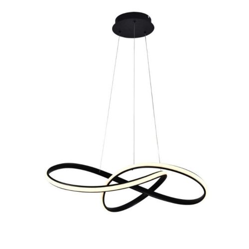 LED design mennyezeti lámpa 70W, 4300 lm, 3000-6500K, IP20, fém-akril, fekete - J4331/B