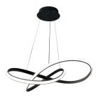 LED design mennyezeti lámpa 70W, 4300 lm, 3000-6500K, IP20, fém-akril, fekete - J4331/B