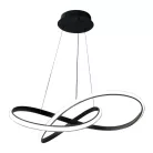 LED design mennyezeti lámpa 70W, 4300 lm, 3000-6500K, IP20, fém-akril, fekete - J4331/B