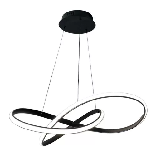 LED design mennyezeti lámpa 70W, 4300 lm, 3000-6500K, IP20, fém-akril, fekete - J4331/B