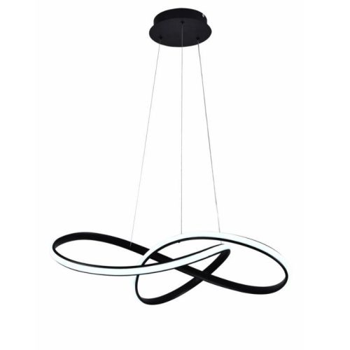 LED design mennyezeti lámpa 70W, 4300 lm, 3000-6500K, IP20, fém-akril, fekete - J4331/B