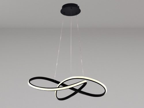 LED design mennyezeti lámpa 70W, 4300 lm, 3000-6500K, IP20, fém-akril, fekete - J4331/B