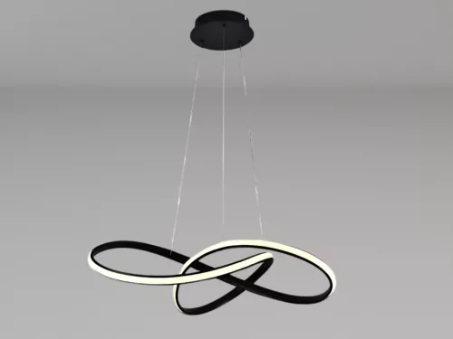 LED design mennyezeti lámpa 70W, 4300 lm, 3000-6500K, IP20, fém-akril, fekete - J4331/B