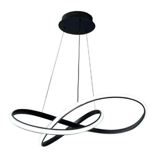 LED design mennyezeti lámpa 70W, 4300 lm, 3000-6500K, IP20, fém-akril, fekete - J4331/B