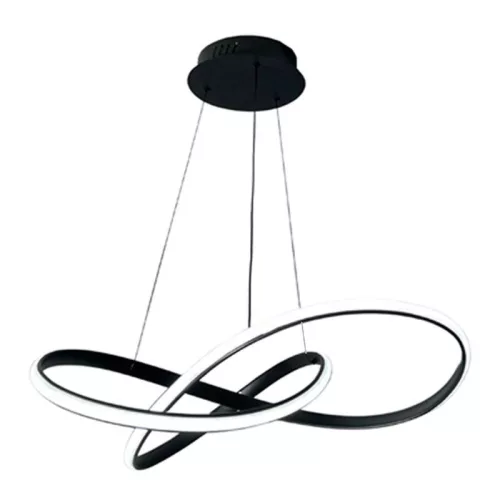 LED design mennyezeti lámpa 70W, 4300 lm, 3000-6500K, IP20, fém-akril, fekete - J4331/B