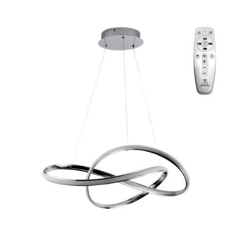 LED design mennyezeti lámpa 70W, 4300 lm, 3000-6500K, IP20, fém-akril, króm - J4331/CH
