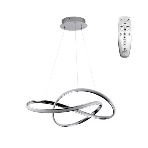 LED design mennyezeti lámpa 70W, 4300 lm, 3000-6500K, IP20, fém-akril, króm - J4331/CH