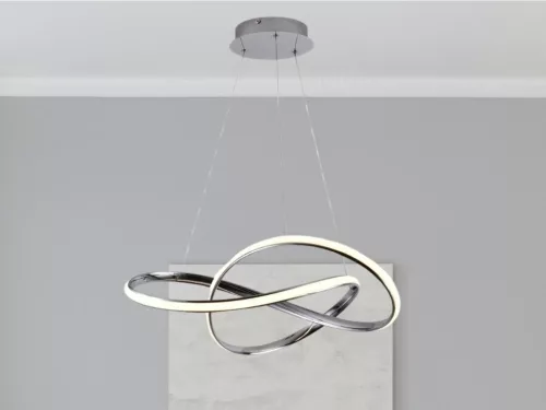 LED design mennyezeti lámpa 70W, 4300 lm, 3000-6500K, IP20, fém-akril, króm - J4331/CH