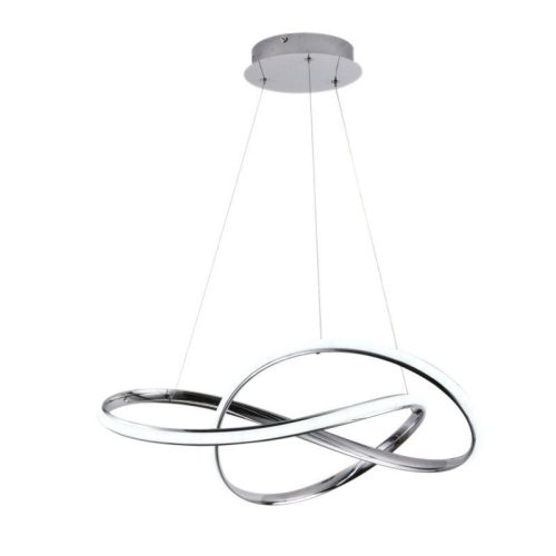 LED design mennyezeti lámpa 70W, 4300 lm, 3000-6500K, IP20, fém-akril, króm - J4331/CH
