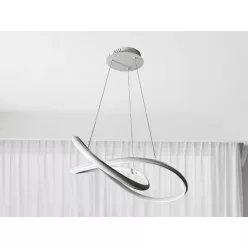   LED design mennyezeti lámpa 70W, 4300 lm, 3000-6500K, IP20, fém-akril - J4331/W