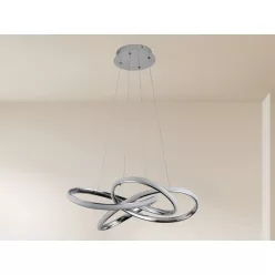   LED design mennyezeti lámpa, 65W, 480x260 mm, IP20, 3000K-6500K, RF távirányító - J4332/CH