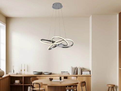 LED design mennyezeti lámpa, 65W, 480x260 mm, IP20, 3000K-6500K, RF távirányító - J4332/CH
