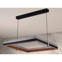   LED design mennyezeti lámpa 100W, 6500 lm, 3000K-6500K, IP20, fém-akril, fekete/arany - J4336/B