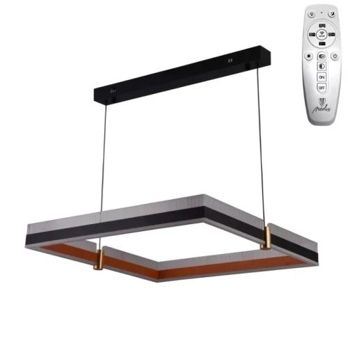 LED design mennyezeti lámpa 100W, 6500 lm, 3000K-6500K, IP20, fém-akril, fekete/arany - J4336/B