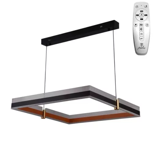 LED design mennyezeti lámpa 100W, 6500 lm, 3000K-6500K, IP20, fém-akril, fekete/arany - J4336/B