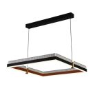 LED design mennyezeti lámpa 100W, 6500 lm, 3000K-6500K, IP20, fém-akril, fekete/arany - J4336/B