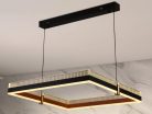 LED design mennyezeti lámpa 100W, 6500 lm, 3000K-6500K, IP20, fém-akril, fekete/arany - J4336/B