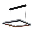 LED design mennyezeti lámpa 100W, 6500 lm, 3000K-6500K, IP20, fém-akril, fekete/arany - J4336/B