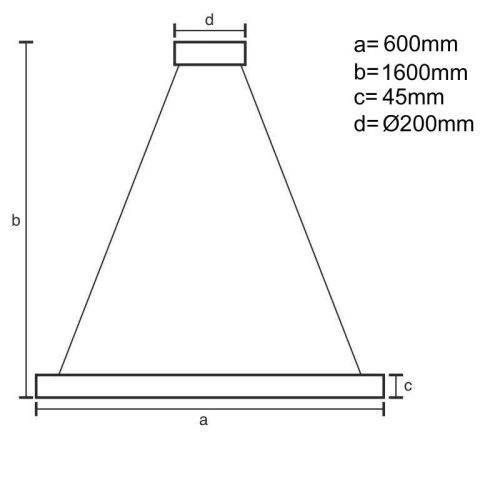 LED design mennyezeti lámpa 85W, 600mm, 5100 lm, 3000K-6500K, dimmelhető, IP20 - J4338/B
