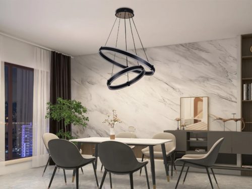LED mennyezeti lámpa 140W, 8400 lm, 3000K-6500K állítható, dimmelhető, IP20, fém-akril J4339/B