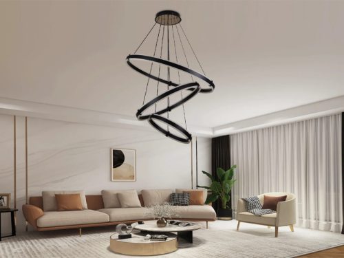 LED mennyezeti lámpa 250W, 15000 lm, 3000K-6500K állítható, dimmelhető, IP20, fém-akril J4340/B