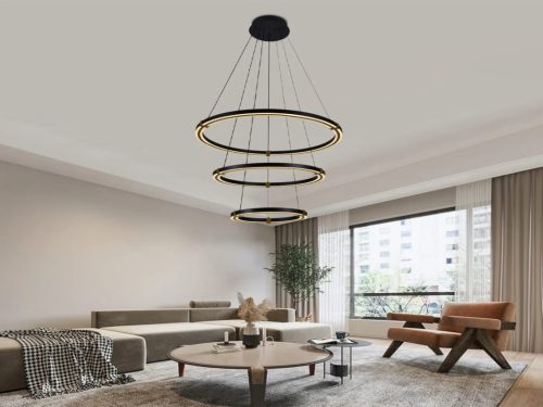 LED mennyezeti lámpa 235W, 14100 lm, 3000K-6500K állítható, dimmelhető, IP20, fém-akril J4343/B