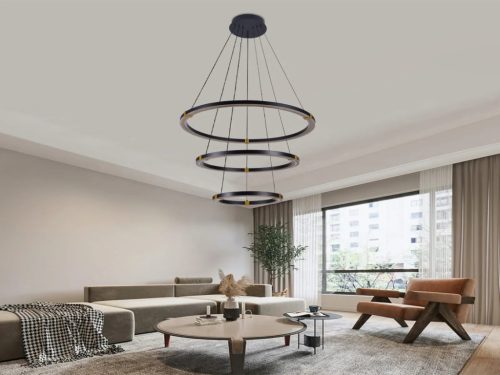 LED mennyezeti lámpa 235W, 14100 lm, 3000K-6500K állítható, dimmelhető, IP20, fém-akril J4343/B