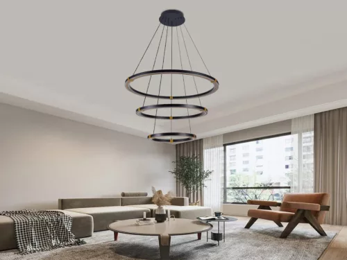 LED mennyezeti lámpa 235W, 14100 lm, 3000K-6500K állítható, dimmelhető, IP20, fém-akril J4343/B