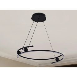   LED mennyezeti lámpa 50W, 3900 lm, 3000–6500K, IP20, fekete fém-akril - J4345/B