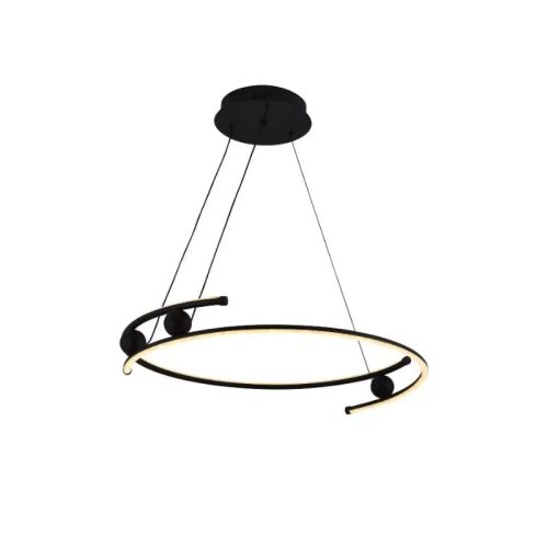 LED mennyezeti lámpa 50W, 3900 lm, 3000–6500K, IP20, fekete fém-akril - J4345/B