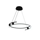 LED mennyezeti lámpa 50W, 3900 lm, 3000–6500K, IP20, fekete fém-akril - J4345/B