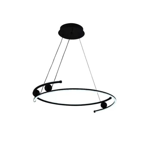 LED mennyezeti lámpa 50W, 3900 lm, 3000–6500K, IP20, fekete fém-akril - J4345/B