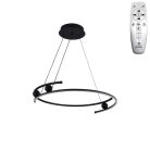 LED mennyezeti lámpa 50W, 3900 lm, 3000–6500K, IP20, fekete fém-akril - J4345/B