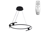 LED mennyezeti lámpa 50W, 3900 lm, 3000–6500K, IP20, fekete fém-akril - J4345/B