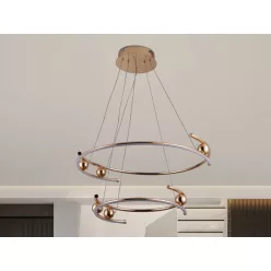   LED design mennyezeti lámpa 80W 400x2 + 600x2 mm IP20 3000-6500K dimmelhető SMART vezérlés - J4346/G