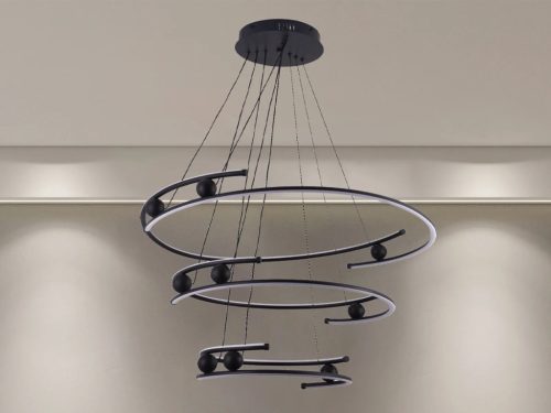 LED design mennyezeti lámpa 170W, 12500 lm, 3000K-6500K, IP20, 400x2+600x2+800x2 mm - J4347/B