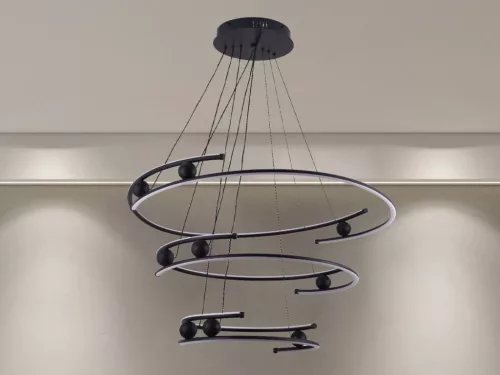 LED design mennyezeti lámpa 170W, 12500 lm, 3000K-6500K, IP20, 400x2+600x2+800x2 mm - J4347/B