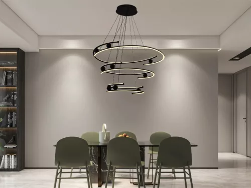 LED design mennyezeti lámpa 170W, 12500 lm, 3000K-6500K, IP20, 400x2+600x2+800x2 mm - J4347/B