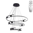 LED design mennyezeti lámpa 170W, 12500 lm, 3000K-6500K, IP20, 400x2+600x2+800x2 mm - J4347/B