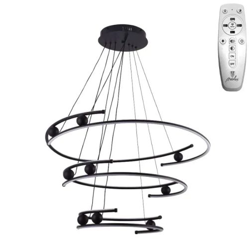 LED design mennyezeti lámpa 170W, 12500 lm, 3000K-6500K, IP20, 400x2+600x2+800x2 mm - J4347/B