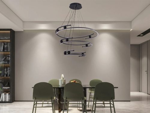 LED design mennyezeti lámpa 170W, 12500 lm, 3000K-6500K, IP20, 400x2+600x2+800x2 mm - J4347/B