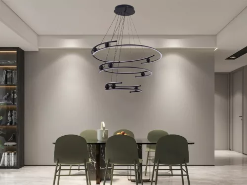 LED design mennyezeti lámpa 170W, 12500 lm, 3000K-6500K, IP20, 400x2+600x2+800x2 mm - J4347/B