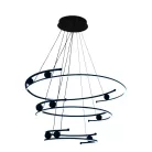 LED design mennyezeti lámpa 170W, 12500 lm, 3000K-6500K, IP20, 400x2+600x2+800x2 mm - J4347/B