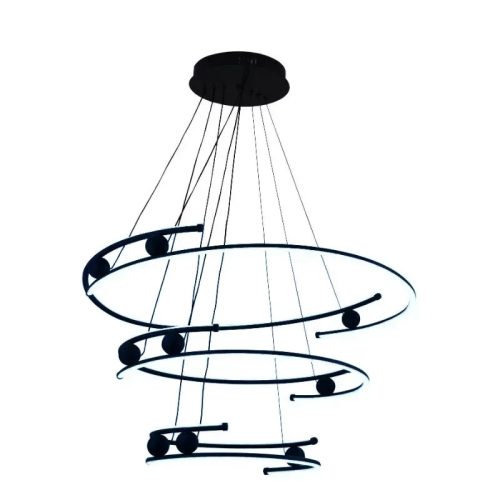 LED design mennyezeti lámpa 170W, 12500 lm, 3000K-6500K, IP20, 400x2+600x2+800x2 mm - J4347/B