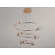 LED design mennyezeti lámpa 170W, 12500 lm, 3000K-6500K, IP20, 400x2+600x2+800x2 mm, arany - J4347/G